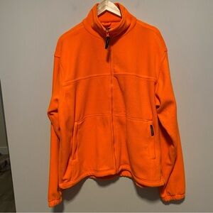 Yukon Gear Men’s Full Zip Blaze Orange Fleece Jacket Size Large